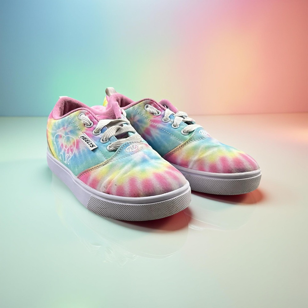 Heelys Pro 20 Ivory Ella Girls Size 5 Tie-Dye Elephant Roller Skate Shoes